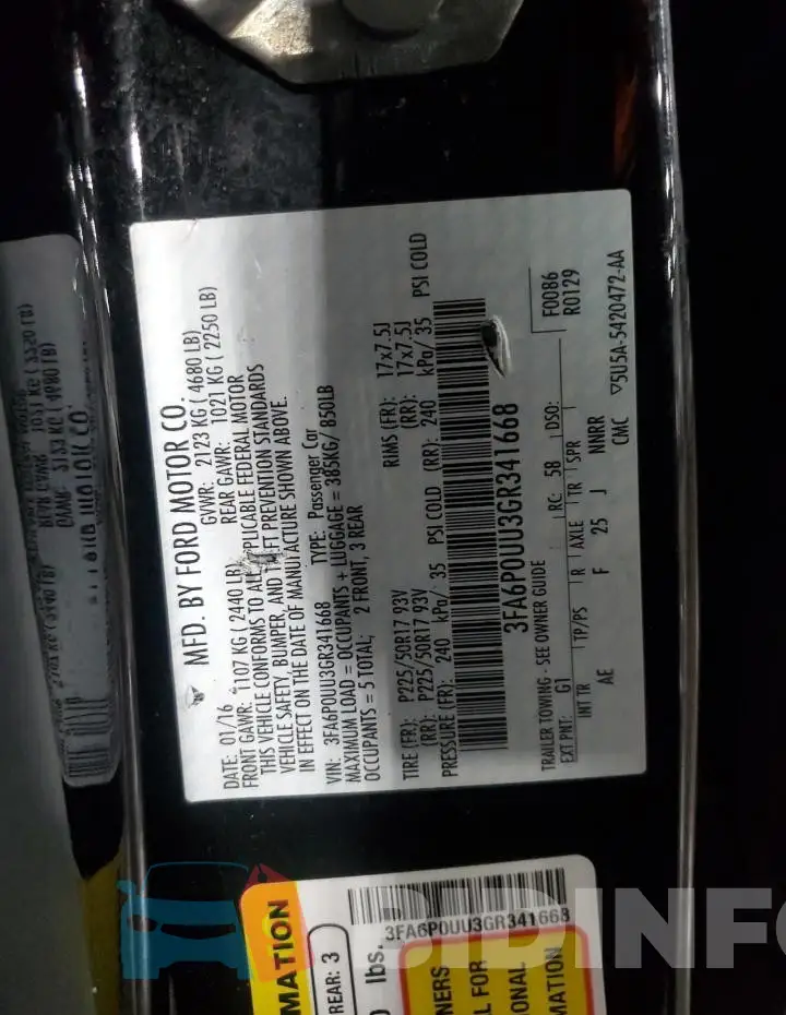 3FA6P0UU3GR341668 Photo# 12