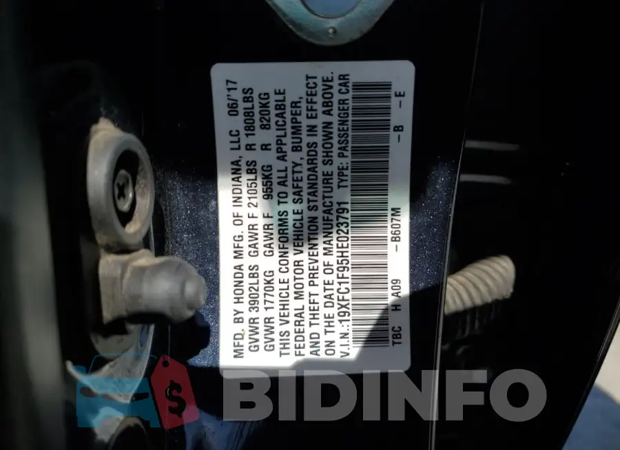 19XFC1F95HE023791 Photo# 12