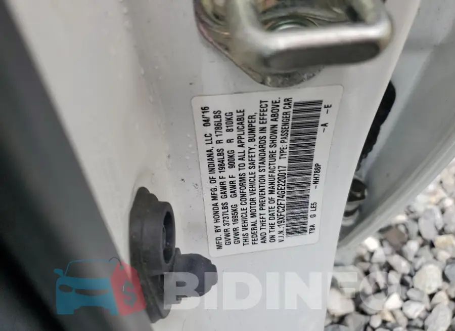 19XFC2F74GE220017 Photo# 12