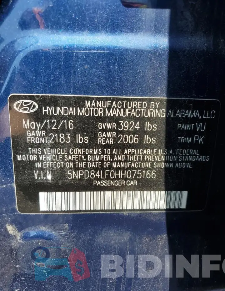 5NPD84LF0HH075166 Photo# 13