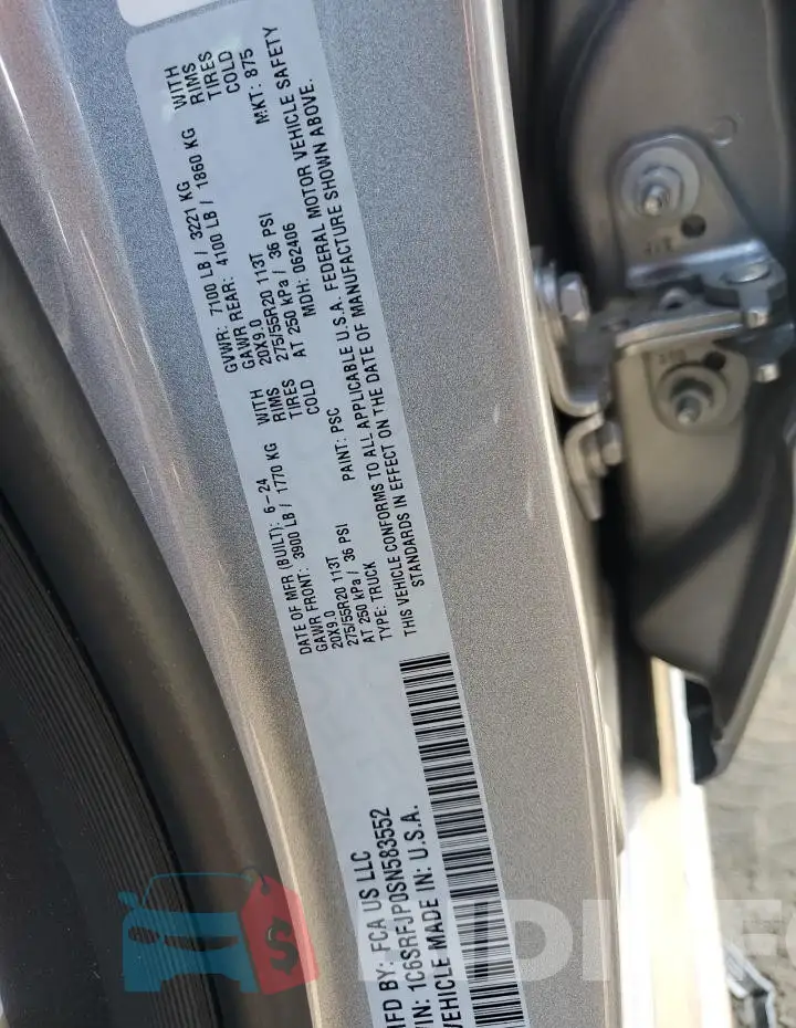 1C6SRFJP0SN583552 Photo# 12