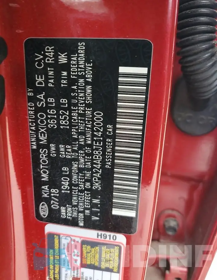 3KPA24AB8JE142000 Photo# 12