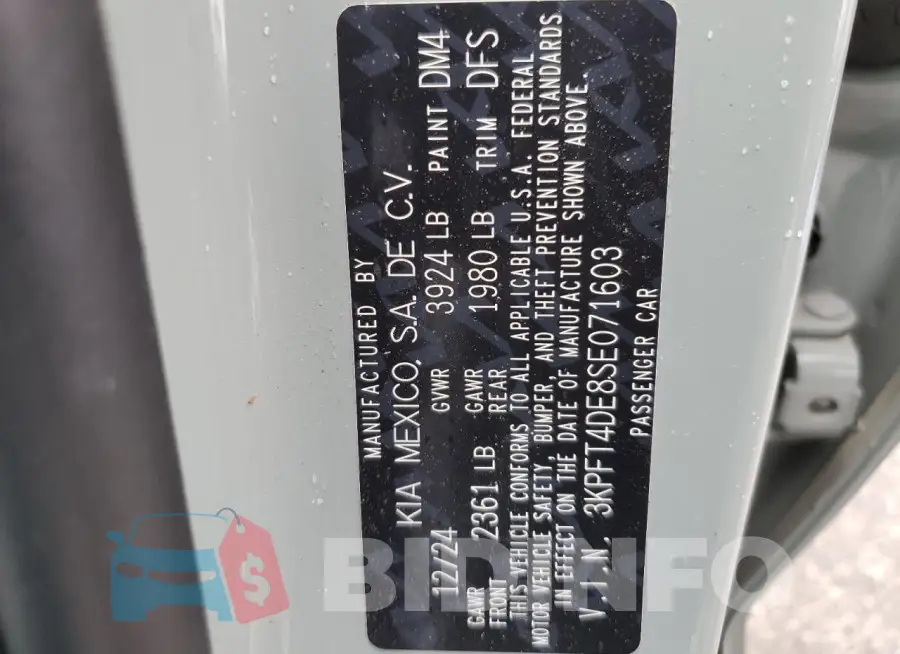 3KPFT4DE8SE071603 Photo# 12