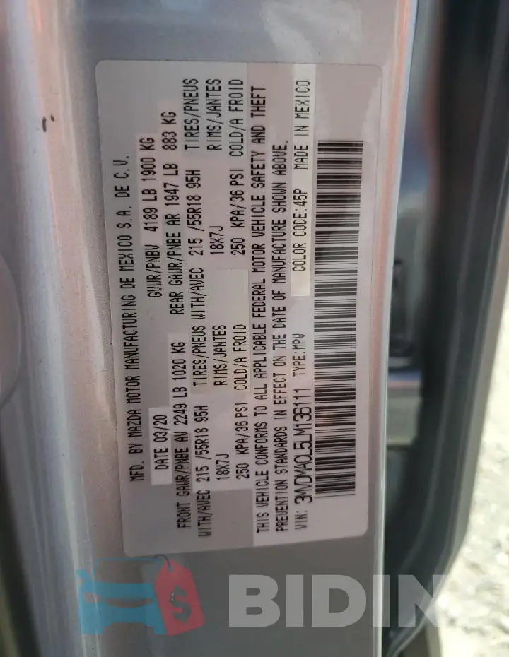 3MVDMACL5LM136111 Photo# 14