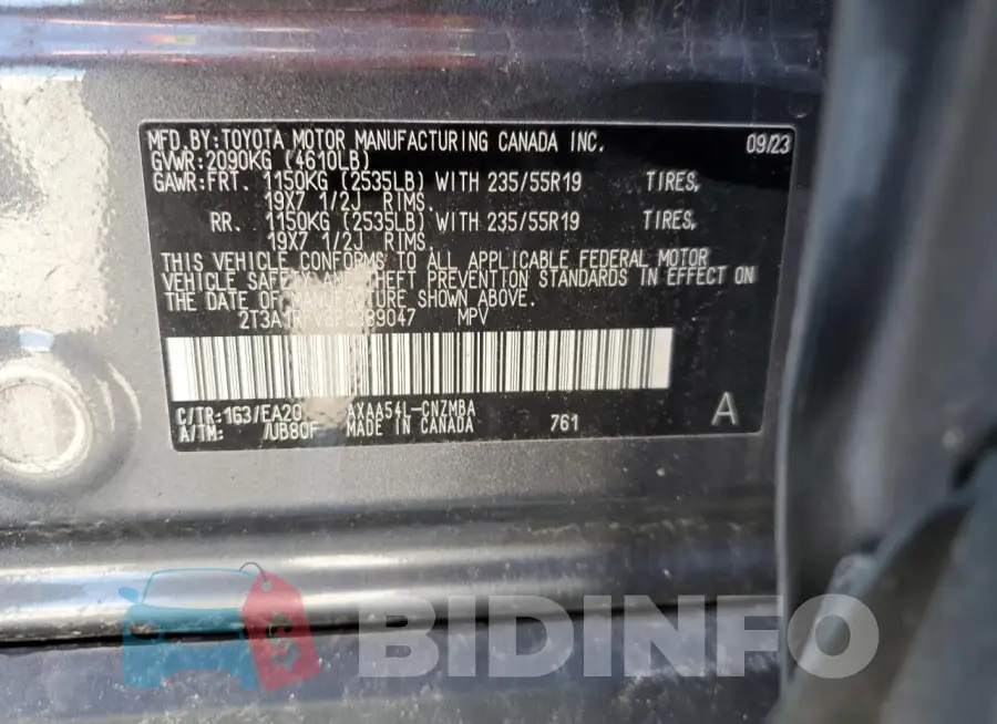 2T3A1RFV6PC389047 Photo# 13