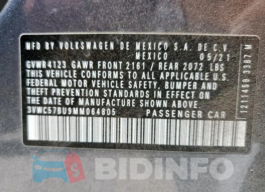 3VWC57BU9MM064805 Photo# 12