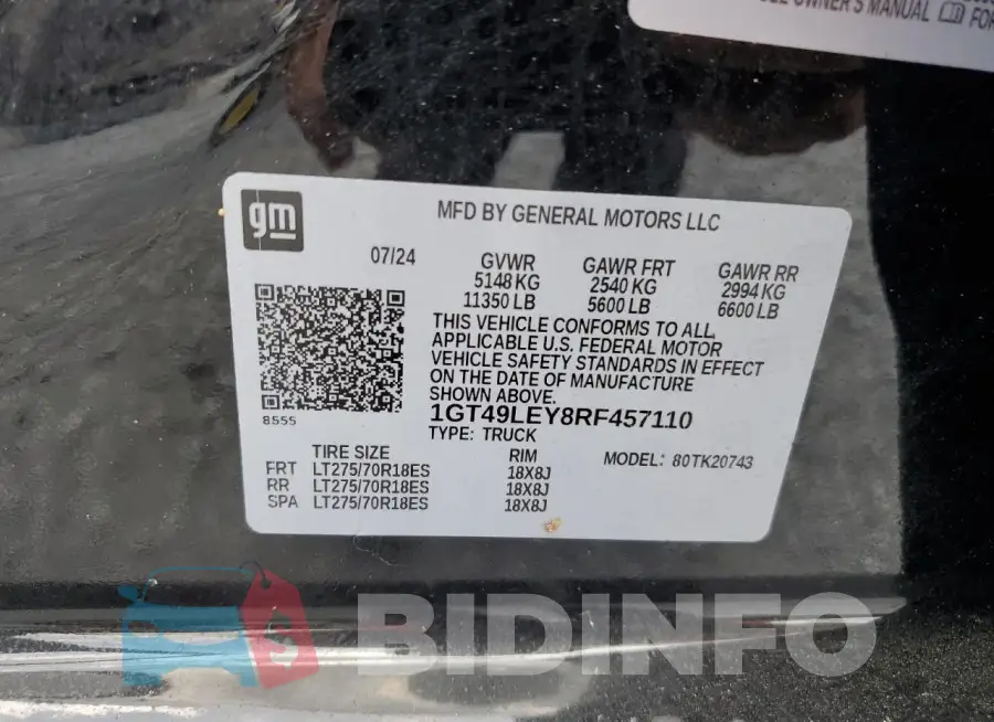 1GT49LEY8RF457110 Photo# 13