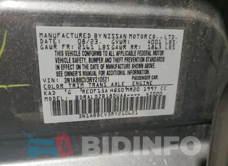 3N1AB8CV3RY210621 Photo# 12