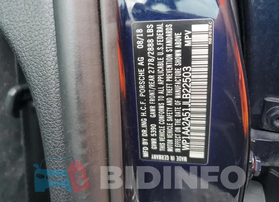 WP1AA2A51JLB22503 Photo# 13