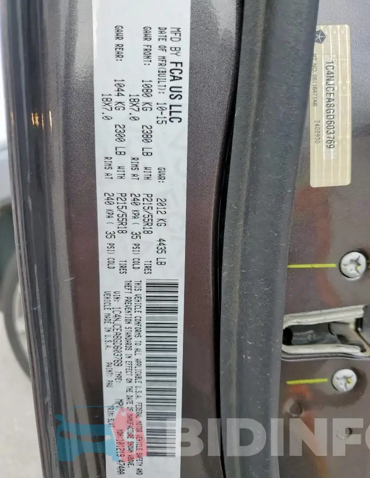 1C4NJCEA8GD603769 Photo# 13