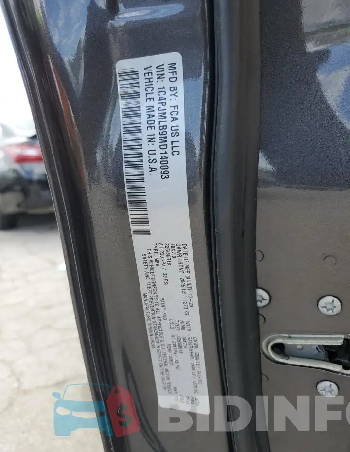 1C4PJMLB9MD140093 Photo# 12