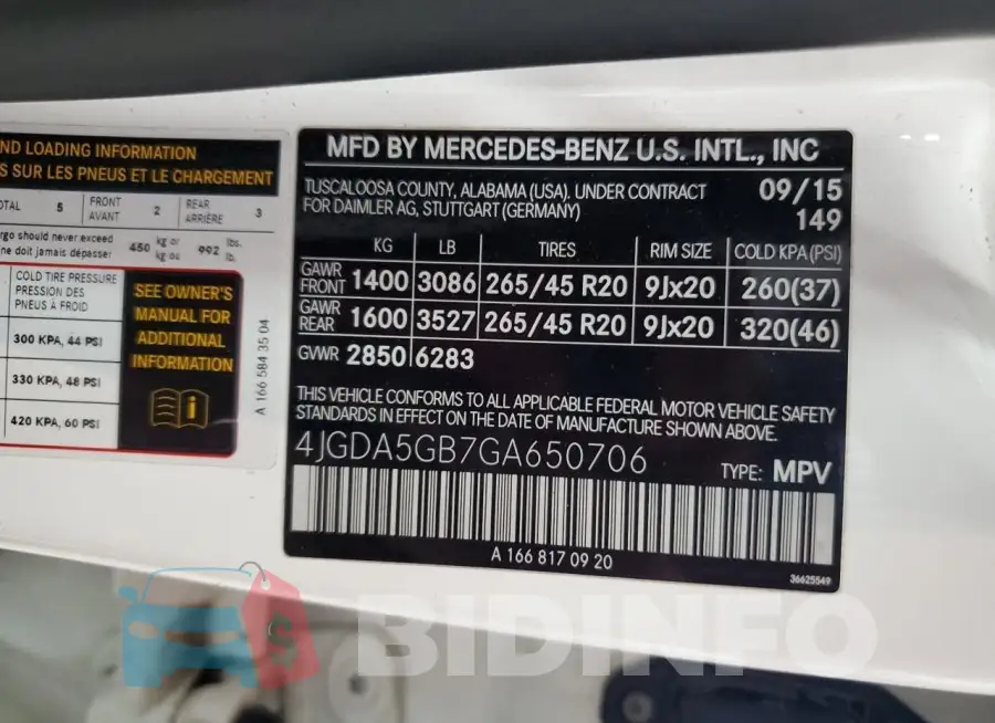 4JGDA5GB7GA650706 Photo# 13