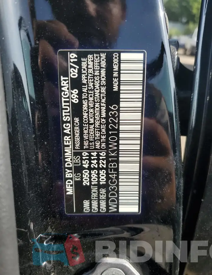 WDD3G4FB1KW012236 Photo# 12