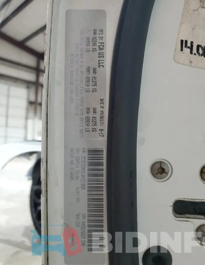 2C3CDZAG2JH121888 Photo# 13