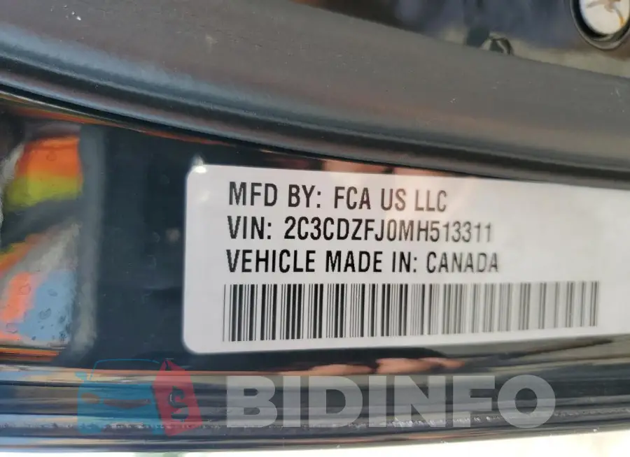 2C3CDZFJ0MH513311 Photo# 12