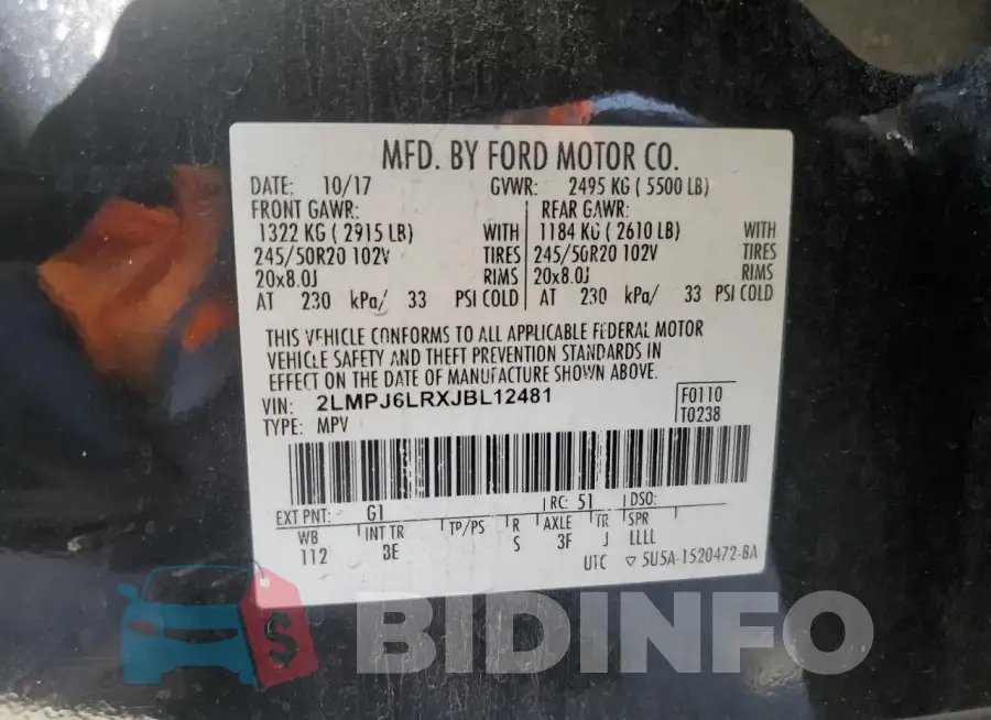 2LMPJ6LRXJBL12481 Photo# 13