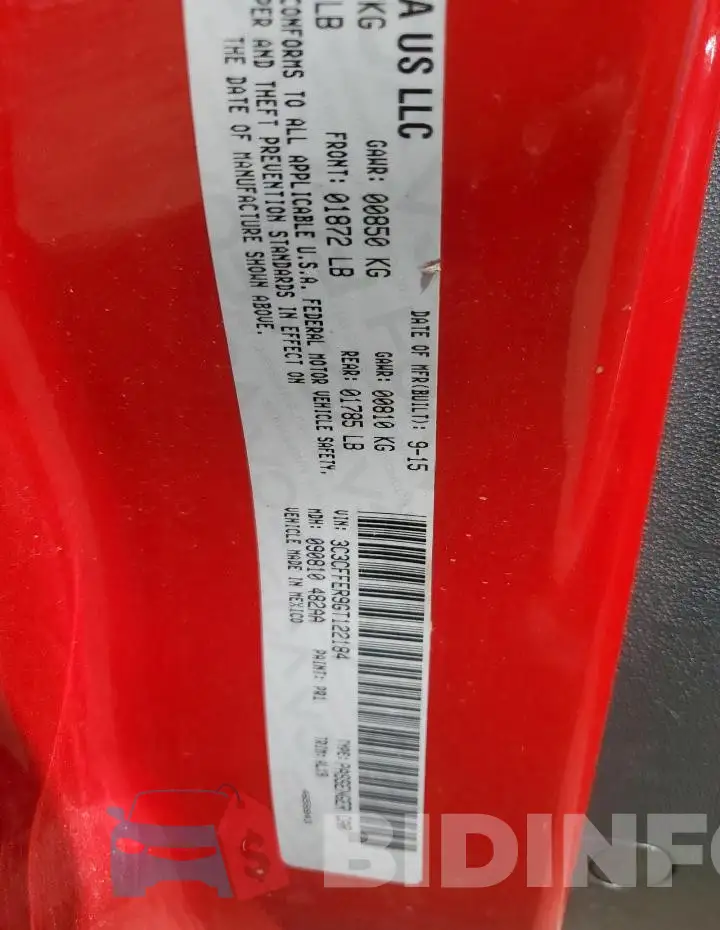 3C3CFFER9GT122184 Photo# 12