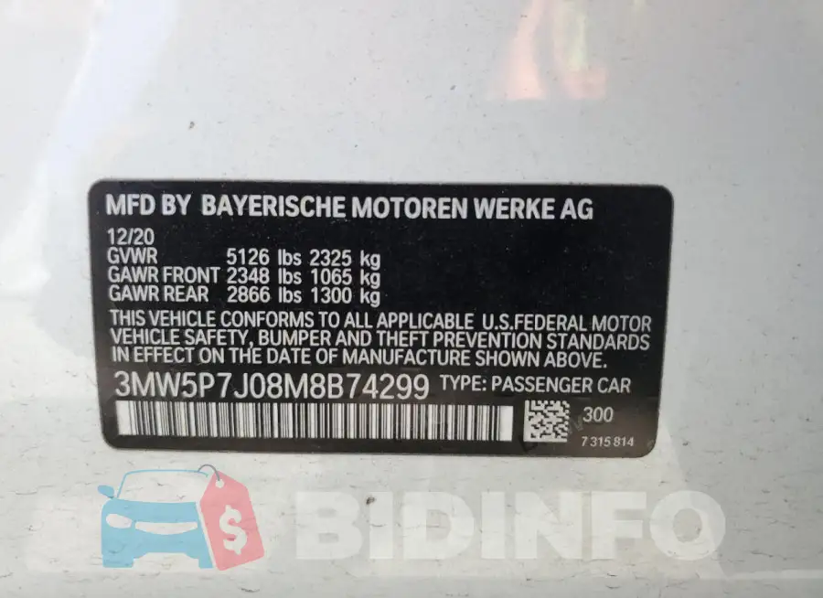 3MW5P7J08M8B74299 Photo# 12