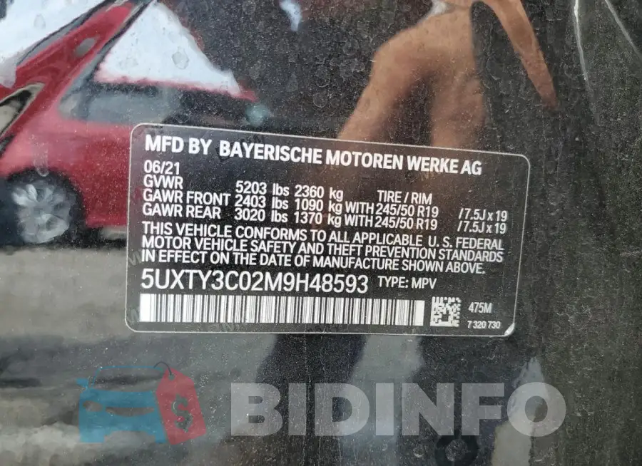 5UXTY3C02M9H48593 Photo# 14
