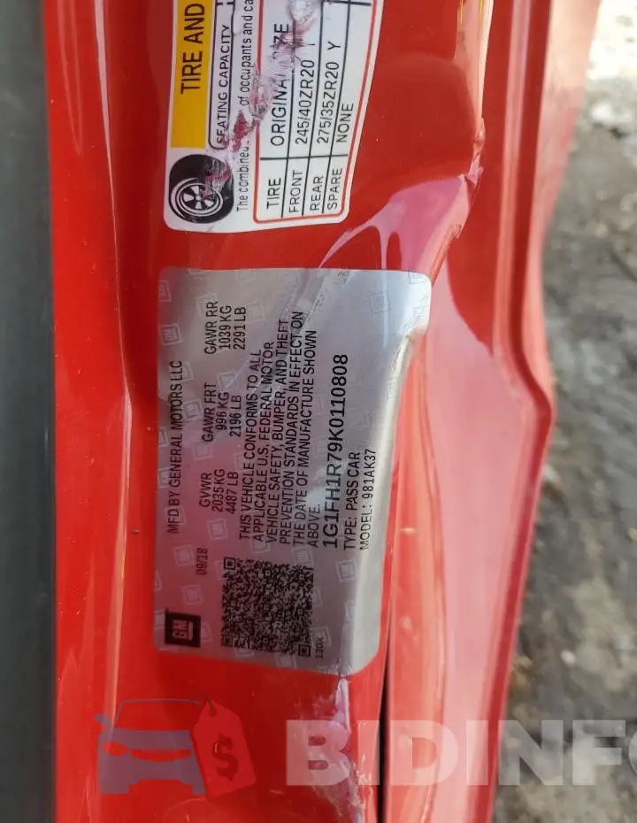 1G1FH1R79K0110808 Photo# 12