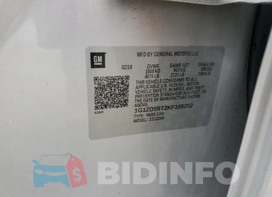 1G1ZD5ST2KF169252 Photo# 12