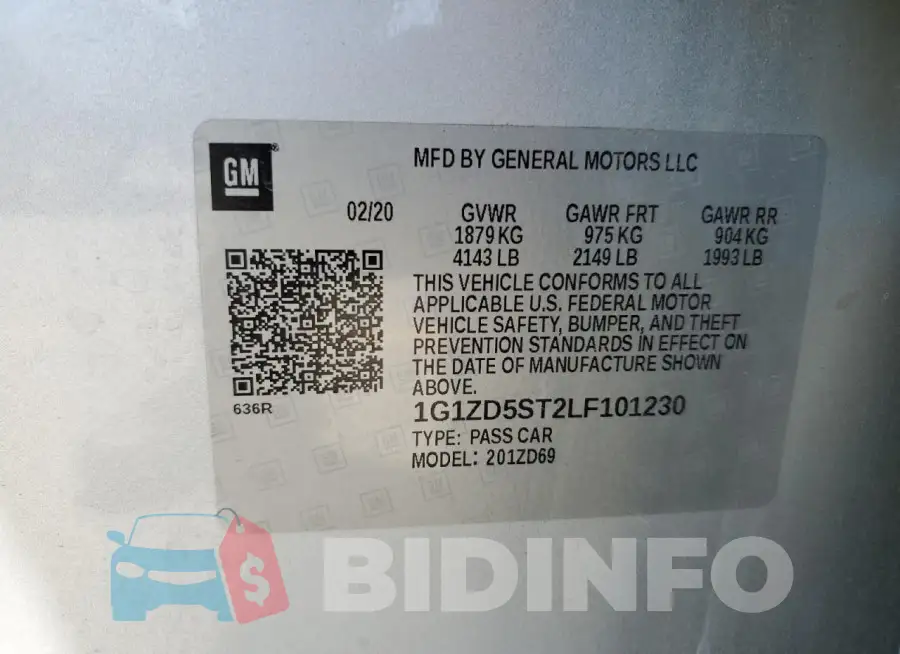 1G1ZD5ST2LF101230 Photo# 12