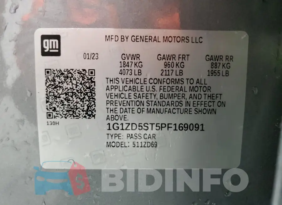 1G1ZD5ST5PF169091 Photo# 13