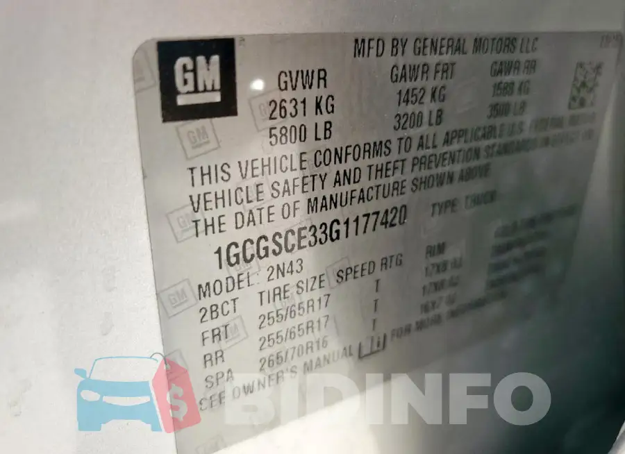 1GCGSCE33G1177420 Photo# 12