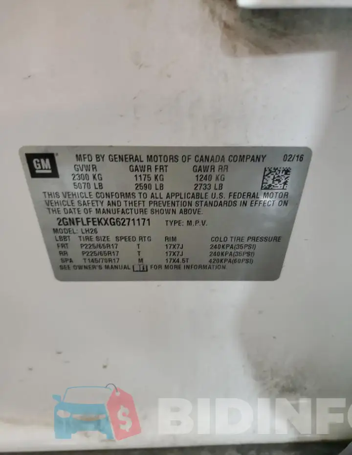 2GNFLFEKXG6271171 Photo# 13
