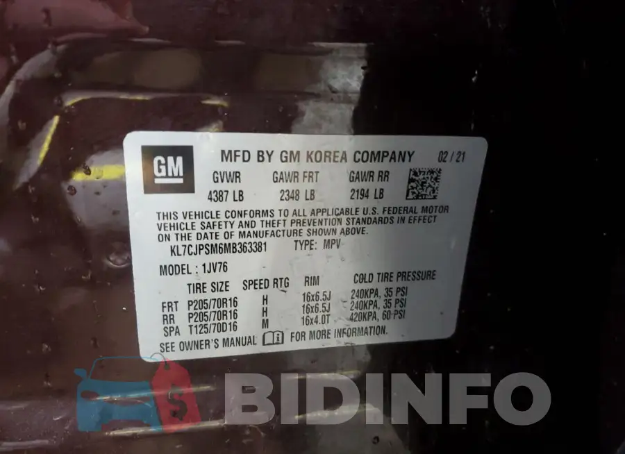 KL7CJPSM6MB363381 Photo# 14