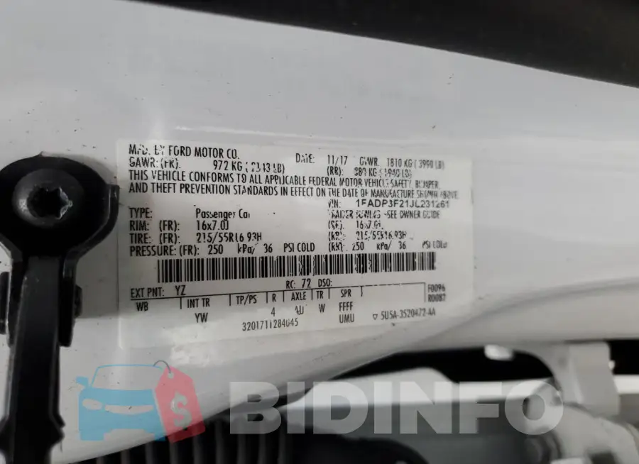 1FADP3F21JL231261 Photo# 12