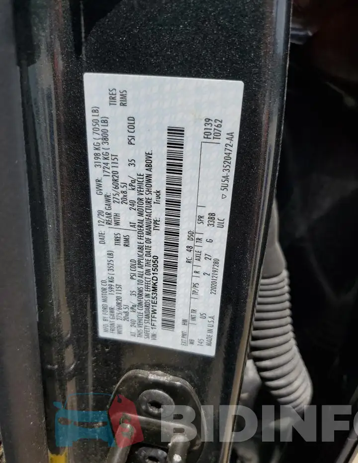1FTFW1E53MKD15050 Photo# 12