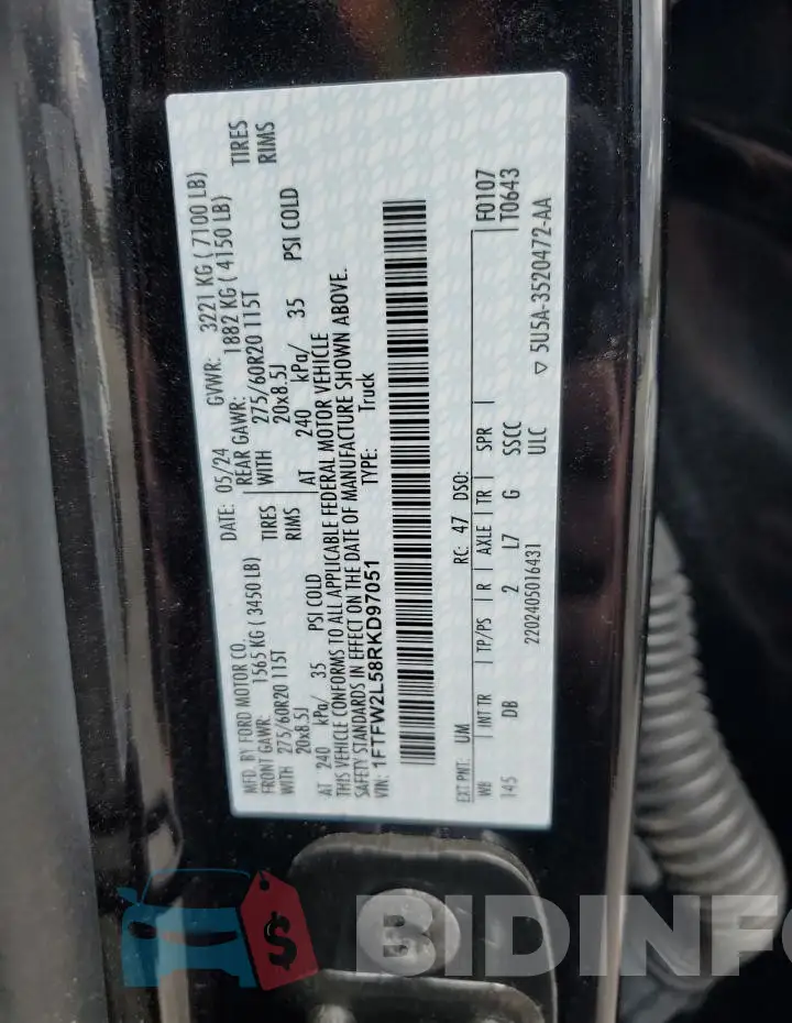 1FTFW2L58RKD97051 Photo# 12