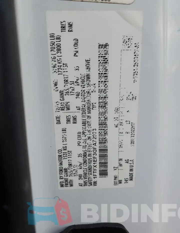 1FTFX1EF3GFA72973 Photo# 12