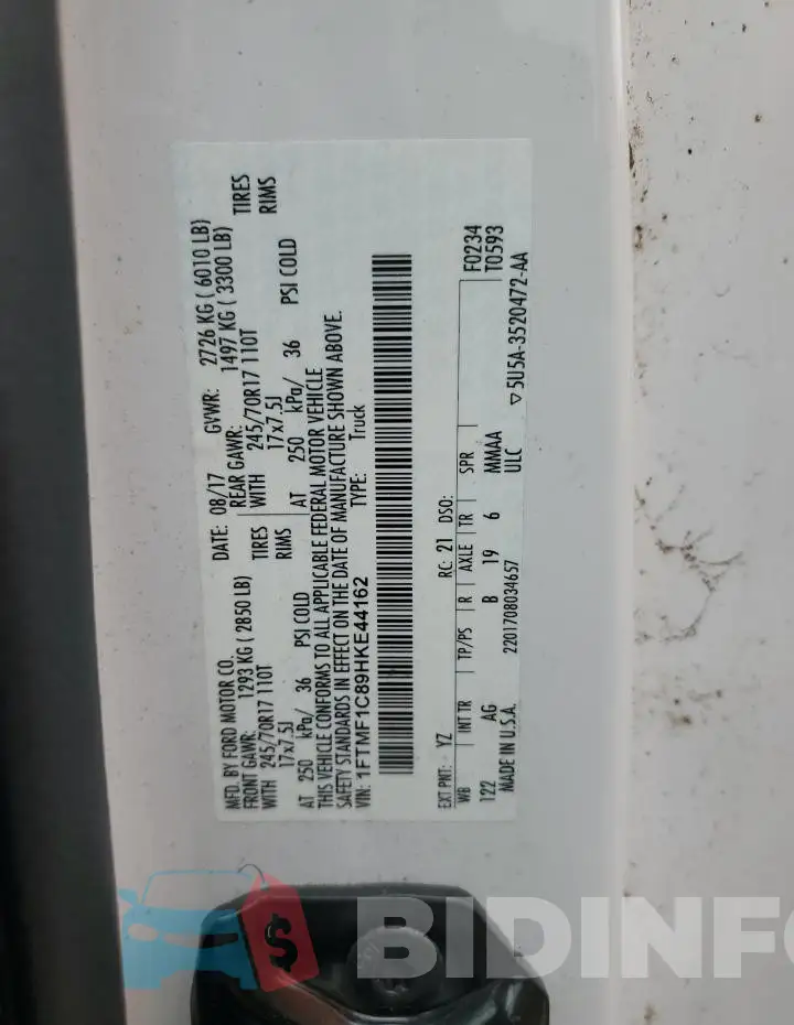 1FTMF1C89HKE44162 Photo# 12