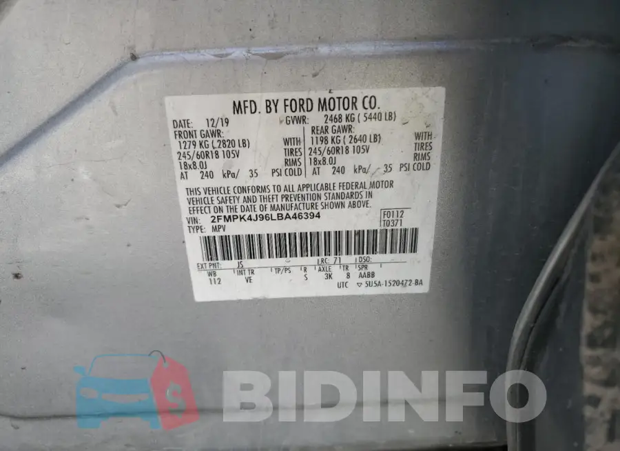 2FMPK4J96LBA46394 Photo# 13