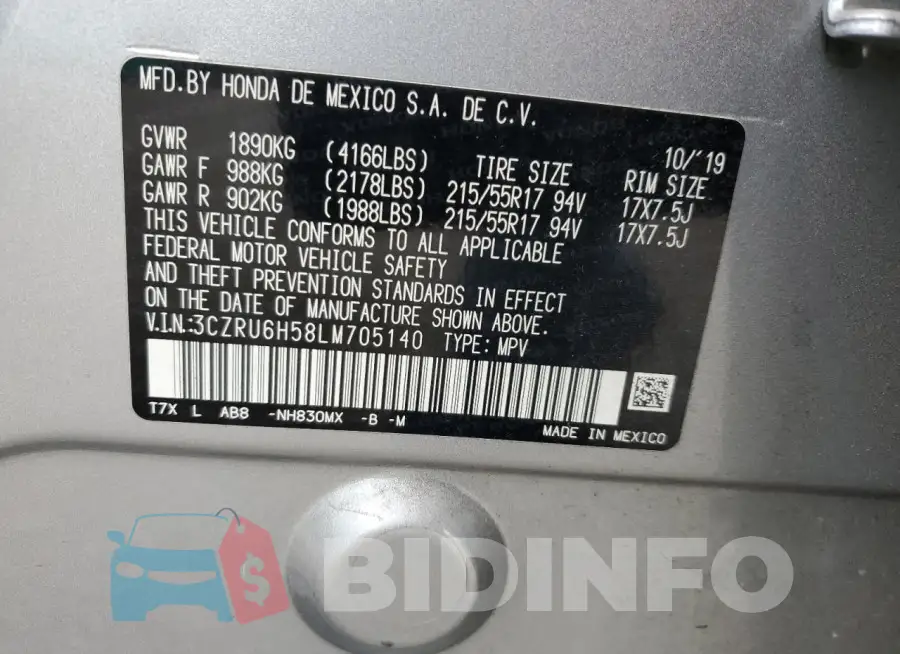 3CZRU6H58LM705140 Photo# 13