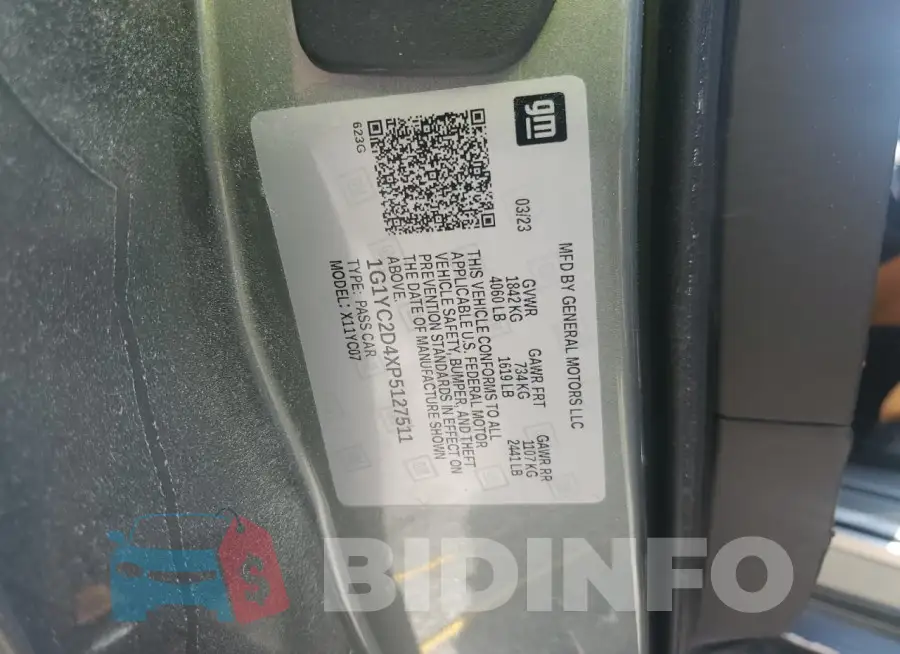 1G1YC2D4XP5127511 Photo# 12