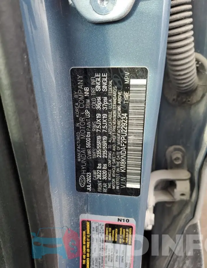 KM8KNDAF2PU229234 Photo# 14