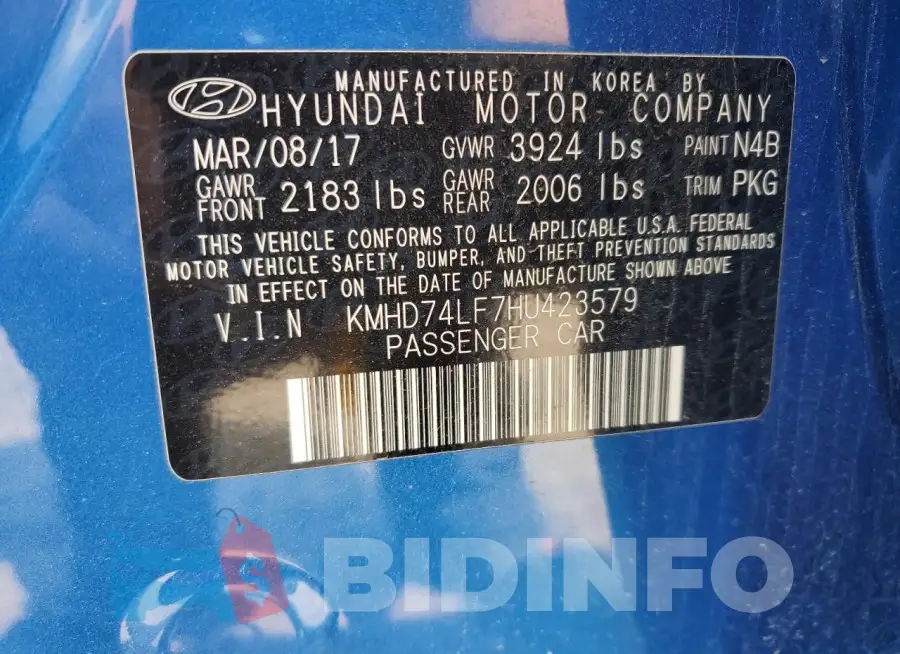 KMHD74LF7HU423579 Photo# 13