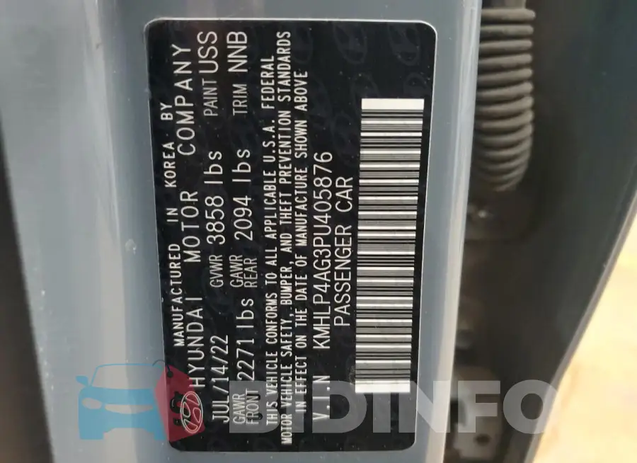 KMHLP4AG3PU405876 Photo# 12