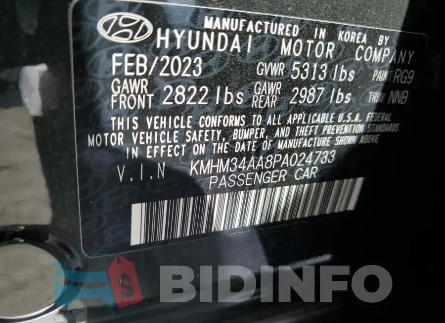 KMHM34AA8PA024733 Photo# 12
