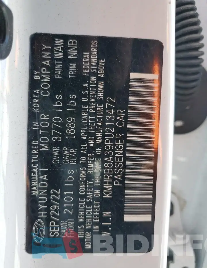 KMHRB8A39PU213472 Photo# 14