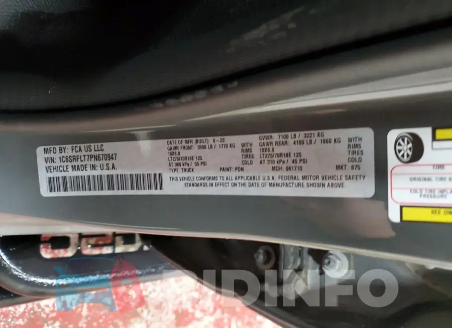 1C6SRFLT7PN670947 Photo# 12