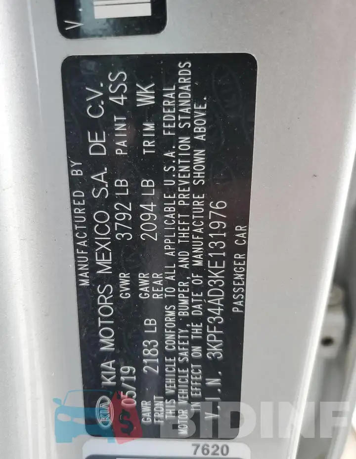 3KPF34AD3KE131976 Photo# 13