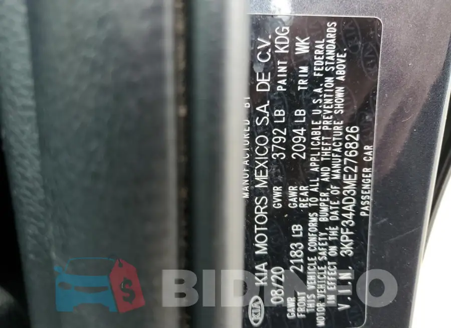 3KPF34AD3ME276826 Photo# 12