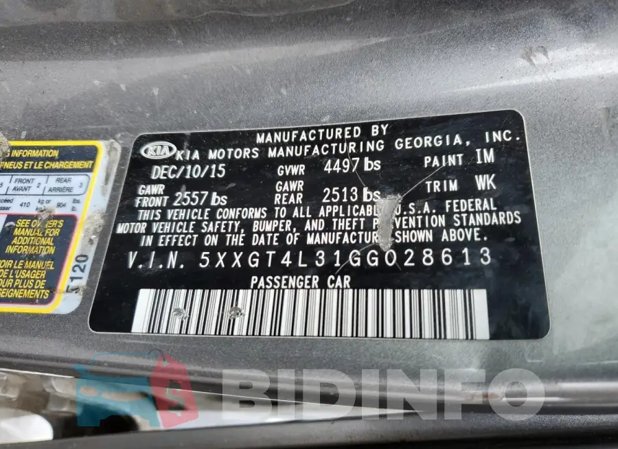 5XXGT4L31GG028613 Photo# 12