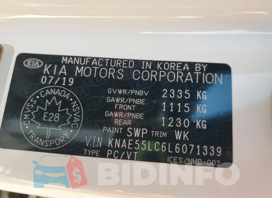 KNAE55LC6L6071339 Photo# 12