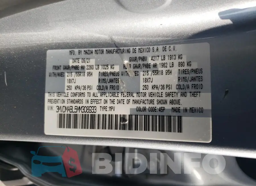 3MVDMABL5MM308933 Photo# 13