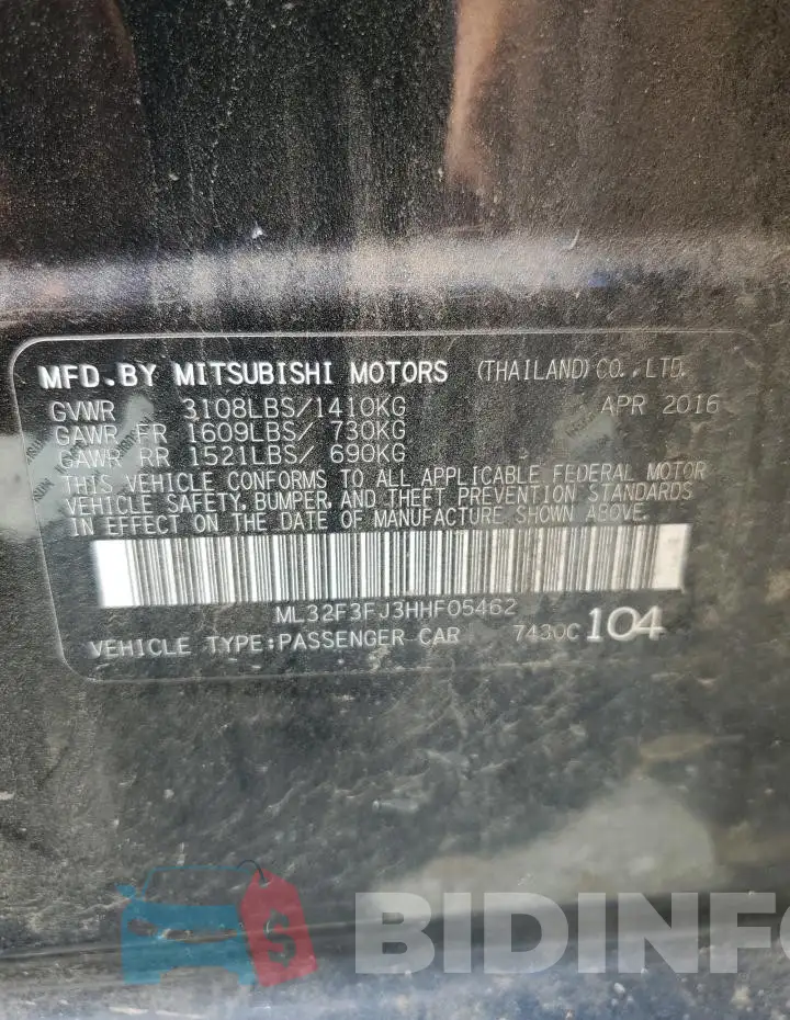 ML32F3FJ3HHF05462 Photo# 12
